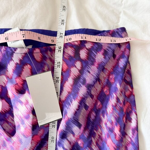 Cache NWT Tiered Purple Print Skirt Women’s Small - Picture 7 of 7